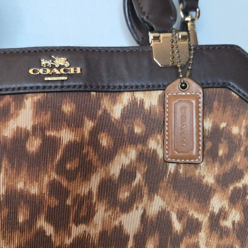 Coach Madison Mini Lexington Satchel in Ocelot Leopard Print